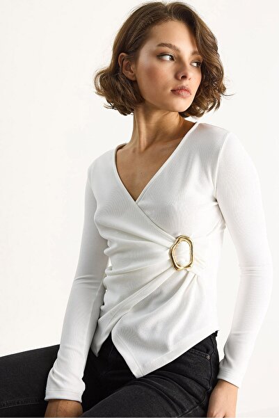 Hiccup LUCCI blouse with Double-Breasted and accessories