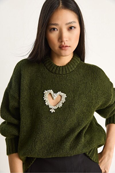 Hiccup LUCCI Oversized Heart Detailed Sweater