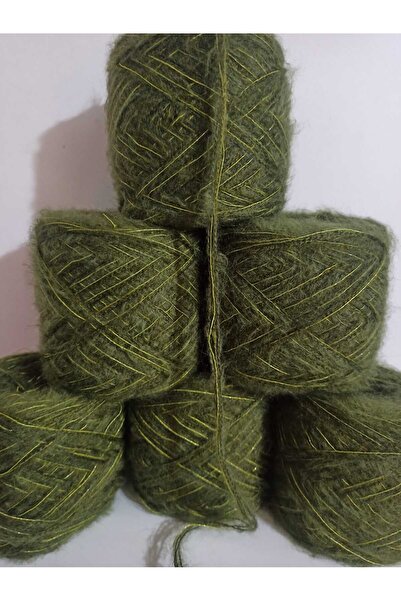 İPEK YÜN İPLİK DÜNYASI Fir de tricotat Angora 3 straturi (Kaki) Sim (Verde Fi...