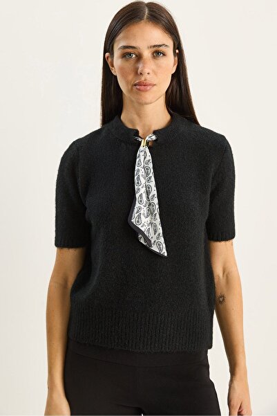 Hiccup LUCCI Short-Sleeved knitted sweater with round collar