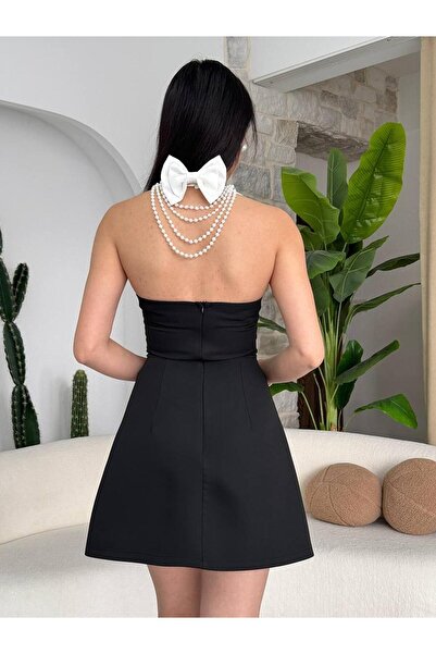 MODALİST ELEGANT DRESS WITH A Backless ACCESSORIZED BY DAMA MARTA
