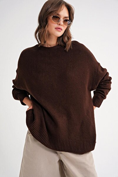 Hiccup Mixray Oversized knitted sweater with round neck