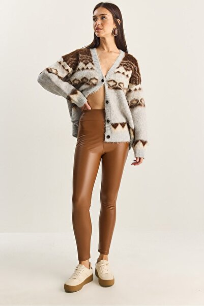 Hiccup LUCCI eco- Leather skinny pants with Elastic Waist