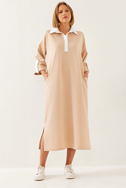 Hiccup LUCCI Kontrasto Detaluime Midi Dress