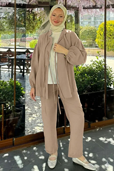 Tesettür Diyarı Σετ Hijab με υφασμάτινο φιόγκο Tansel