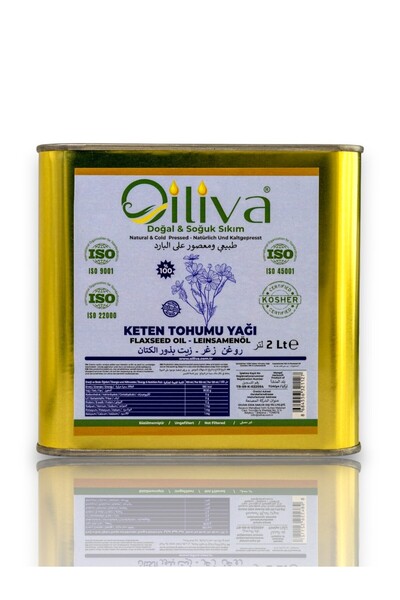 OILIVA GIDA SAN. VE DIŞ TİC. LTD. ŞTİ. 2 Litre Soğuk Sıkım Keten Tohumu Yağı ...
