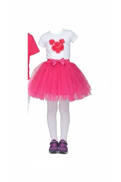 Astra Plus Set de îmbrăcăminte pentru fete, fustă și top din tul roz, 23 apri...