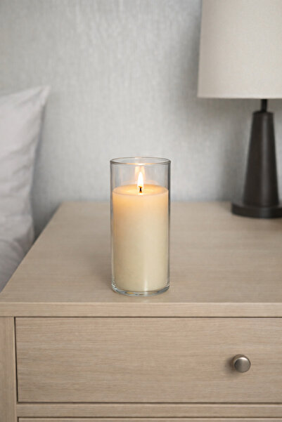 LUMİAN HOME 3’lü Dekoratif Silindir Mum 11x5 cm Minimal Tasarım