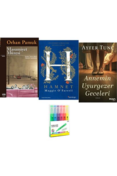 Can Yayınları Masumiyet Müzesi + Hamnet + Annemin Uyurgezer Geceleri / 3 Kita...