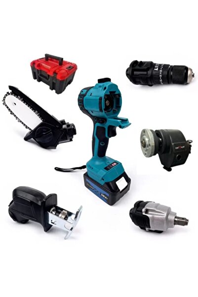 ZanaCasei Trusă de scule electrice 5 în 1 de 48 V, mașină de găurit, cheie de...