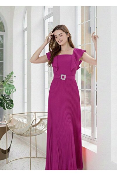 alqarat Aria Flowing Pleated Dress