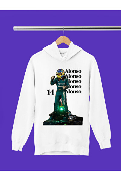 MAGORS Hanorac F1 pentru copii, cu glugă, imprimat Fernando Alonso, calitate ...