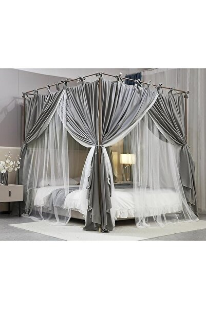 OEM Baldachin pentru pat cu 4 colțuri, HUOQOU, 100 x 200 x 210 cm, strat pent...