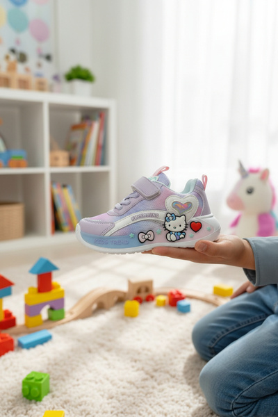 enoch Sportske patike za devojčice sa likom Hello Kitty i čičkom trakom