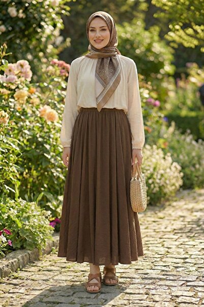 TrendParis Strawberry Fabric Seasonal Casual Maxi Length Skirt