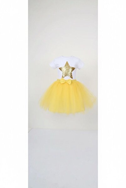 Astra Plus Дівчачий костюм для виступу з жовтою тюлевою спідницею та зірками ...
