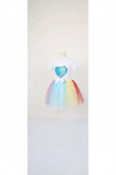 Zeta Group Цветна тюлена пола и корсаж за момичета, костюм за специални повод...