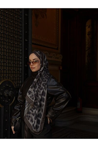 Dielle Koyu Kahve Leopar