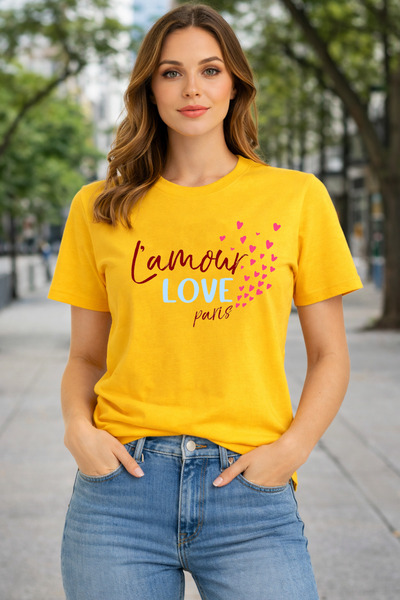 herkesemoda Tricou de bază cu imprimeu Lamour Love