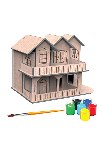 Jet Online Maketix Ahşap Köşk Boyama Maket Seti – Kendin Boya DIY Eğitici Çocuk Aktivite Oyuncağı