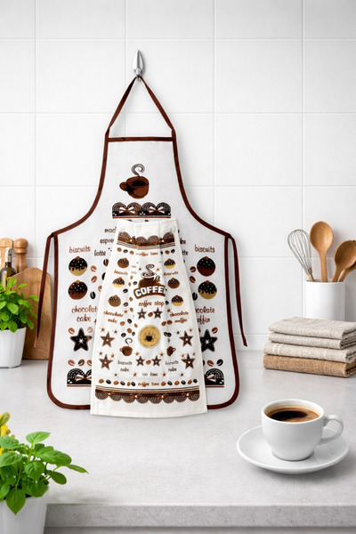 ÖZteks Double Layer Waterproof Kitchen Apron with Towel