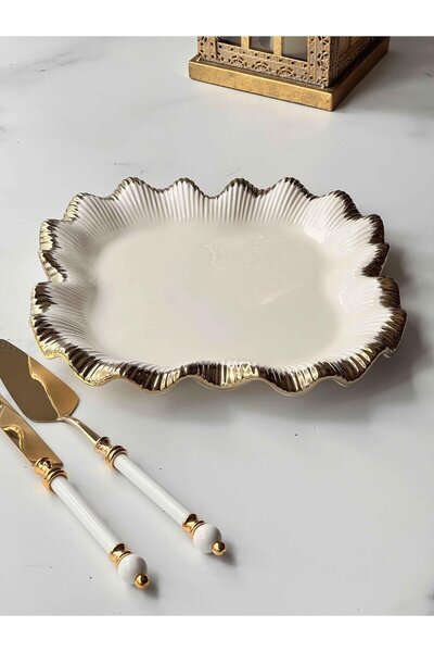 ROY KING Sofia Gold Kare Sunum Plate31*31