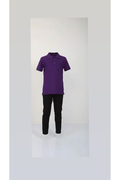 Bonnie Clyde Момчешки черни панталони и лилаво поло с висока яка 23 април Кос...