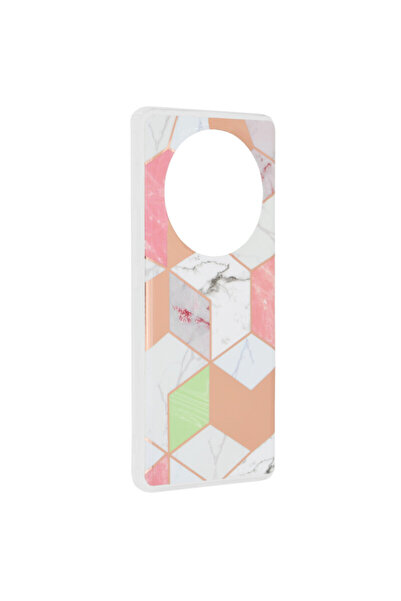 Techsuit Honor Magic 6 Lite Marmură, Hexagon Violet