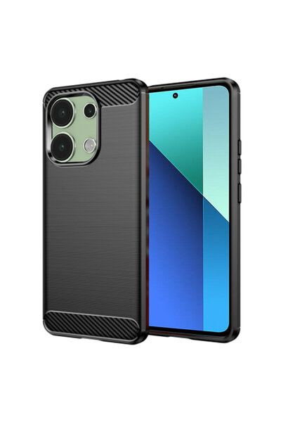 Techsuit Carcasă din silicon carbon pentru Xiaomi Redmi Note 13 4G, neagră