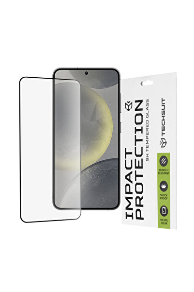 Techsuit Sticlă completă cu adeziv pentru Samsung Galaxy S24 111D, neagră