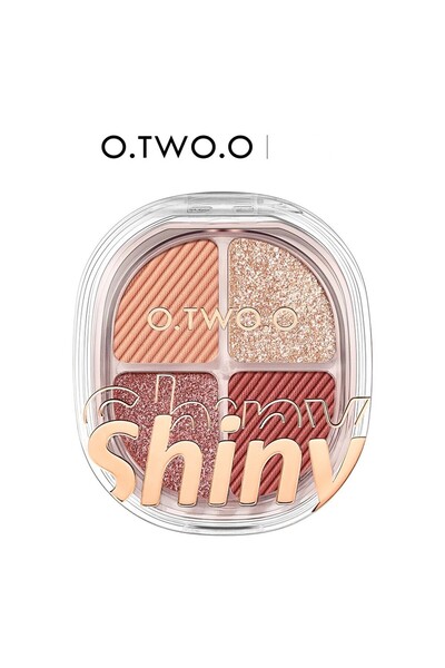 O.TWO.O Cosmetics باليت ظلال عيون لامعة بأربعة ألوان