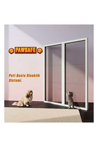 Palace Aluminium PawSafe Çift Kapılı Pati Dostu Plise Sineklik Kapı