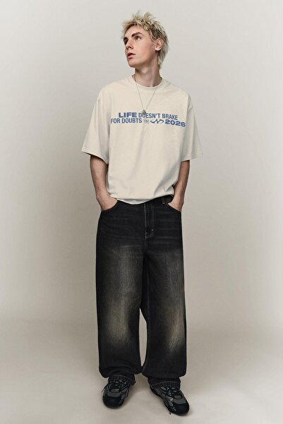 Bershka Kısa kollu baskılı tişört