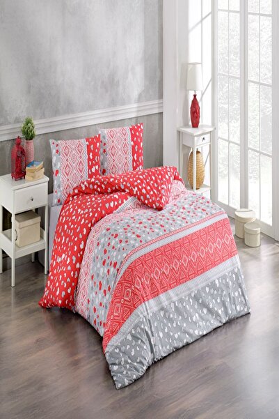 Kristal Amour Red Duvet Cover Set Double Size