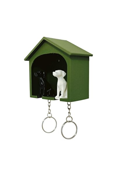 OEM Suport chei cu 2 brelocuri, design casă, alb și negru