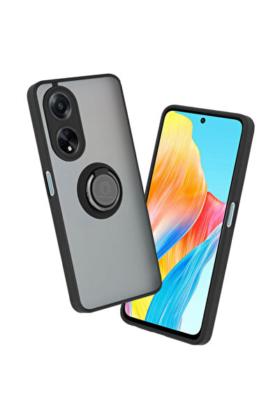 Techsuit Carcasă Oppo A98 5G Glint cu inel magnetic pentru suport, neagră