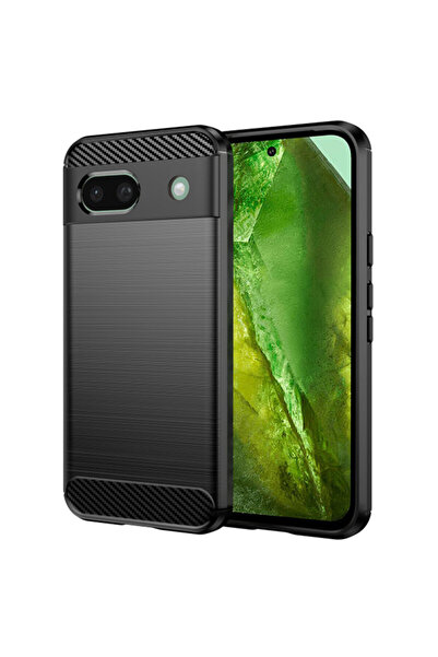 Techsuit Силиконов калъф Carbon за Google Pixel 8a, черен