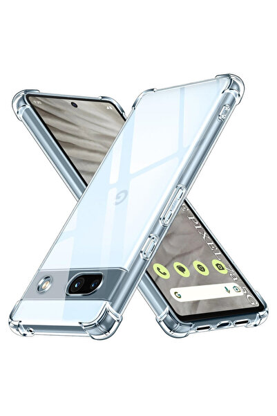 Techsuit Удароустойчив прозрачен силиконов калъф за Google Pixel 7a