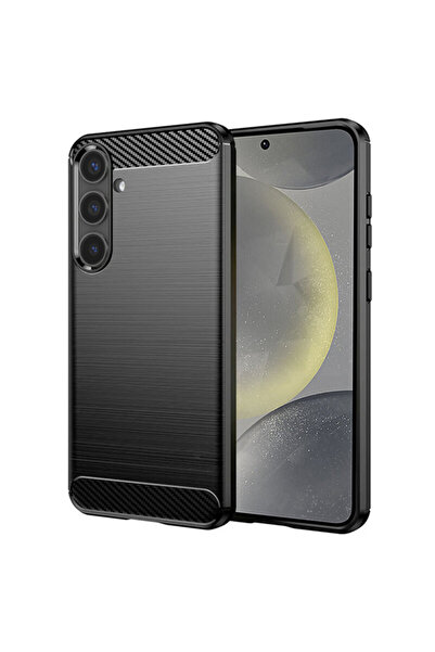 Techsuit Carcasă din silicon carbon pentru Samsung Galaxy S24, neagră
