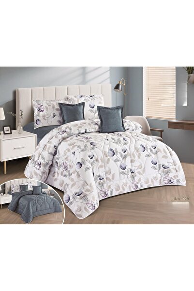 NAJMA Double-sided bedspread, one side patterned, one side plain, single and ...