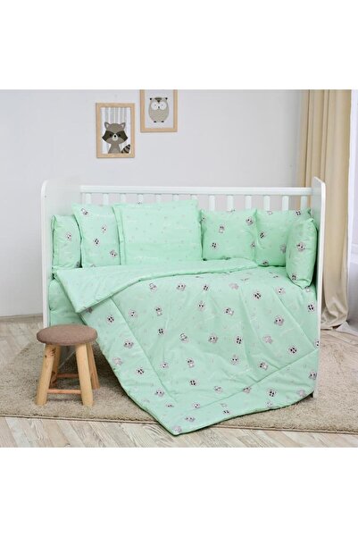 LORELLİ Set lenjerie pat 8 piese Friends Green, 70x140 cm, bumbac ranforce