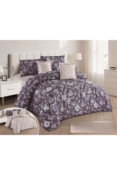 NAJMA Double-sided bedspread, one side patterned, one side plain, single and ...