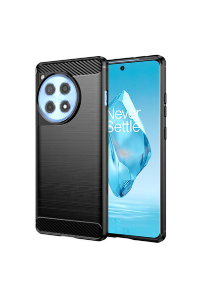 Techsuit Θήκη σιλικόνης για OnePlus 12 R από ανθρακονήματα, μαύρη
