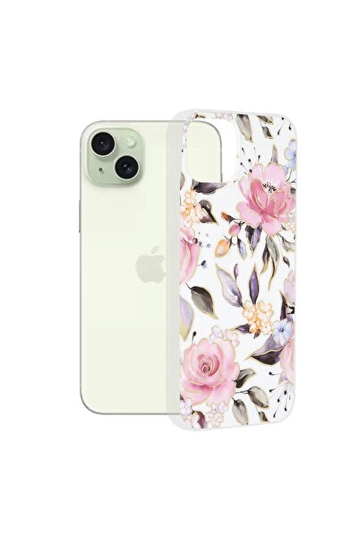 Techsuit iPhone 15 Plus Μάρμαρο, Θήκη Chloe Λευκή