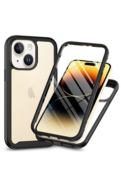 Techsuit [Πακέτο 360°] Θήκη + μεμβράνη για iPhone 15 Plus Defense, μαύρη