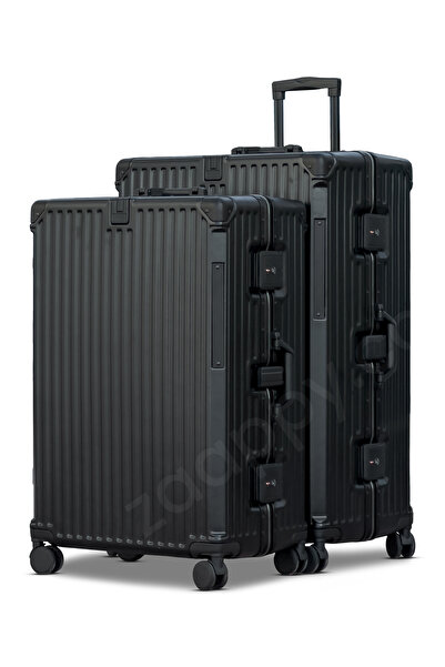 ZAAPPY Aluminum Frame Hard Shell 2PCS Set (28/32 Inch) Luggage, Bottle Holder...