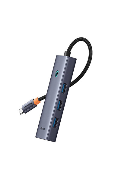 Baseus Stație de andocare 4x USB 3.0, Tip C Baseus, gri