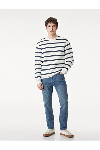 Koton Ανδρικό τζιν παντελόνι με κωνική γραμμή Joe Blue 6SAM40027ND
