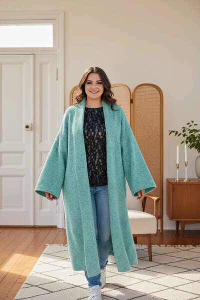 MADAMMERY Thick Long Oversize Loose Cardigan Large Size Matching