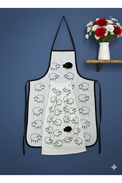 ÖZteks Double Layer Waterproof Kitchen Apron with Towel